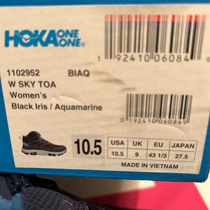 HOKA ONE ONE Womens  High Top Blk & Aquamarine exceptional condition Size 10.5